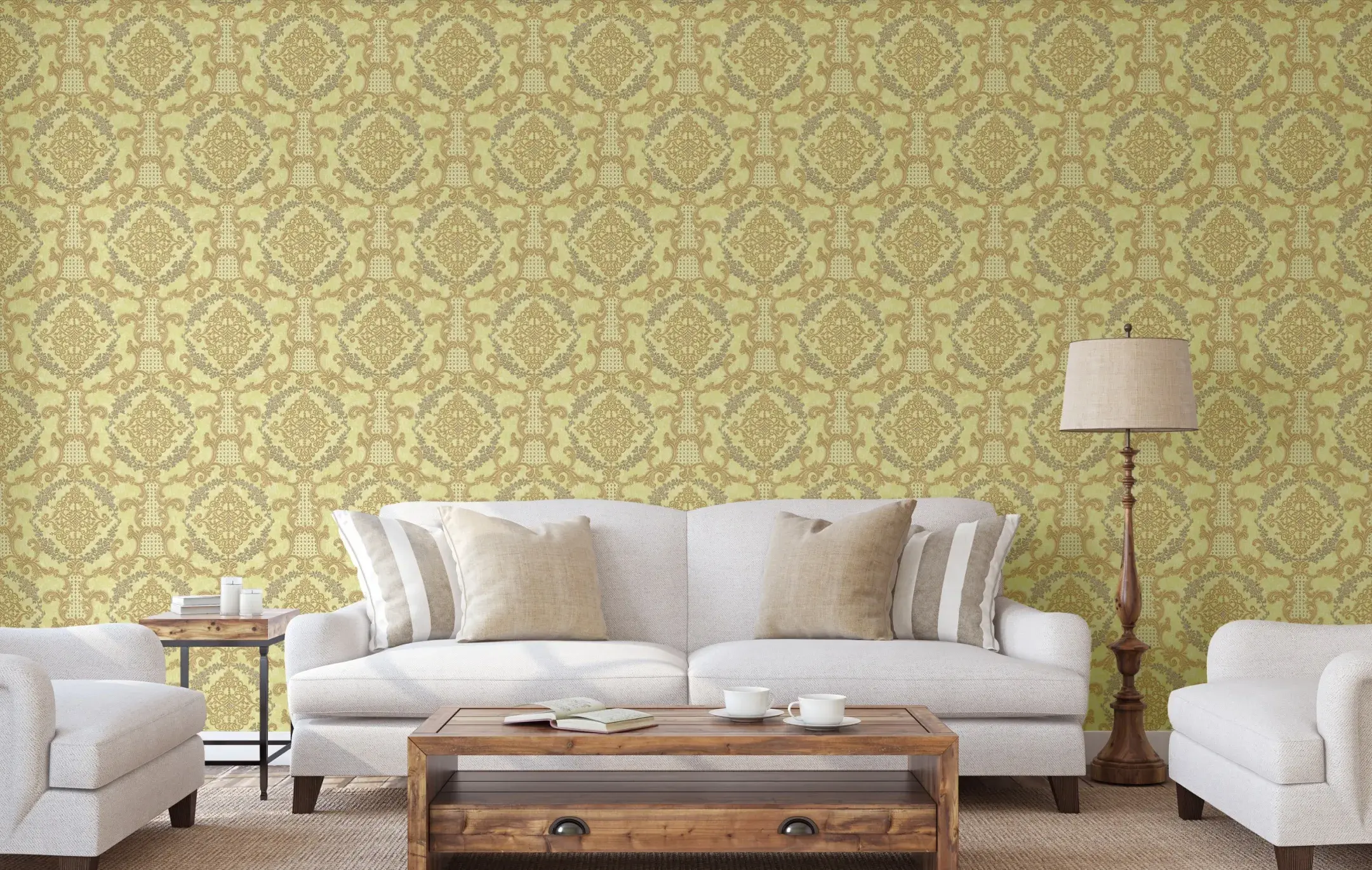 Cream Embossed Wallpaper – Timeless Elegance (6802-3)